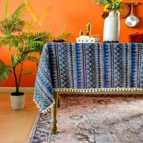 Bohemiška Apvali Stačiakampė Kalėdinė Staltiesė Geometrija Rombas Minkštas Audinys Stalo Užtiesalas Banketui Arbatai 90cm X 90cm