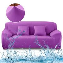 Vandeniui atsparūs sofos užvalkalai Elastingi vienspalviai L formos kampiniai fotelio sofos užvalkalai, skirti svetainės apsaugai 1-Seat 90-140cm violetinė