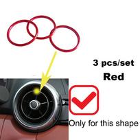 Car styling for Mazda MX5 CX3 MX-5 RF ND Auto Air Conditioner AC Vent Outlet Ring Trim MX-5 ND raudona