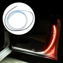 Automatinio blykstės lempos dekoro automobilio durų žibintai 12 V pasveikinimo žibintai, apsaugantys nuo susidūrimo, blykstės srauto perspėjimo LED juostelės dekoravimo priedai White Red Flash gray