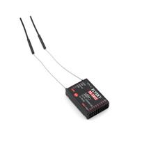 FLYSKY FS-SR12 imtuvas 12 kanalų 2.4G imtuvas su dviguba antena, skirta nuotolinio valdymo fiksuotam sparnui juoda