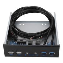 USB 3.0 + USB 2.0 19PIN HD garso plėtinio priekinis skydelis gray