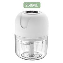 Mini elektrinis česnako smulkintuvas USB mėsmale 250ml balta