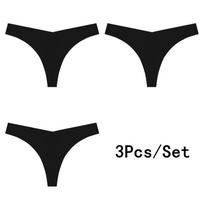 Allofme 3 vnt./komplektas nėriniuotas stringus moterims Seksualūs žemo aukščio G-String kvėpuojantis apatinis trikotažas Seksualūs dirželiai moteriškoms kelnaitėms su nugara S