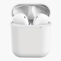 „I12 TWS“ belaidės ausinės „Bluetooth 5.0“ ausinės mini ausinės su jutikliniu valdymu sportinės ausinės su mikrofonu, skirtos „Android“ telefonui balta