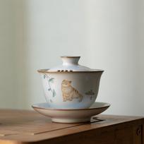Keramikinė gaiwan su filtrais miela katė porcelianinė tureen 150ml Style B