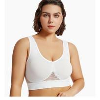 Plus Size Bra Women Underwear Sexy Hollow Out Back Sport Yoga Bra Tops Push Up Padded Seamless Wireless Sports Bra Female 5XL S