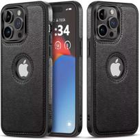 Prabangus PU odos telefono dėklas, skirtas iPhone 15 14 13 Pro 11 12 Pro Max XR XS Max X, odinis, plonas, minkštas galinis dangtelis For iphone 15 juoda