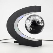 Magnetinis slankiojantis plūduriuojantis gaublys su LED lempute C formos pagrindu Antigravitacinis pasaulio žemėlapis Gimtadienio dovanos vyrams tėvas vaikas mokytojas US plug