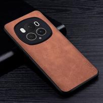 Aukščiausios kokybės PU odinis telefono dėklas, skirtas Honor Magic 6 Pro Lite, įbrėžimams atsparus vienspalvis dangtelis, skirtas Honor Magic 6 pro dėklui Magic 6 ruda