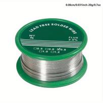 Bešvinis lydmetalis su kanifolija, lydmetalis su srautu, litavimo viela, litavimo viela remontui ir elektriniai ir elektroniniai litavimo komponentai. 0.03inch/20g balta