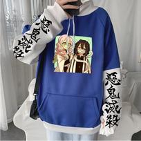 Kawaii Iguro Obanai Kanroji Mitsuri Demon Slayer Japonijos Anime Spaudas Mados Manga Žieminis Vyriškas Netikras Dvisluoksnis Džemperis XXXL
