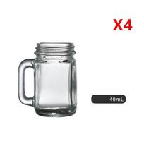 4 vnt. partija Mini stiklinis kokteilių Masono stiklainis vakarėliui Glamūrinės vyno taurės Moteriški stiklo dirbiniai Gylio bomba Kokteilis Sultys Puodelis Dropshipping 4 Pcs Set 40ml