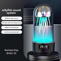 Kūrybinis garsiakalbis mobilusis mechaninis medūzos „Bluetooth“ garsiakalbis Spalvinga lempa „Octopus“ garso garsiakalbio dėžutė namų darbalaukio papuošalai Dovana pilka