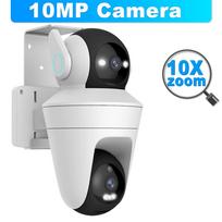 5K 10MP Wifi IP kamera 10x priartinimo dvigubo objektyvo lauko PTZ apsaugos kamera automatinis sekimas išmanusis namų CCTV kamera 360° vaizdo stebėjimas 10MP Camera