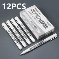 White Marker Pen Paint Aliejiniai vandeniui atsparūs padangų dažymo grafiti rašikliai 1 box balta