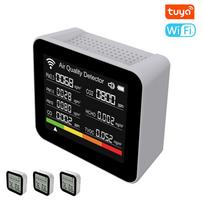 20 viename Tuya WIFI išmanusis oro kokybės monitorius patalpų CO2 detektorius with 3 Subunits balta
