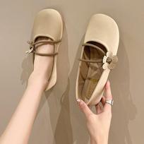 Fashion Special-Interest Gentle Fairy Lady Spring and Autumn New Leather Shoes Flat All-Matching Women's Pumps 35