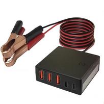 Kelių prievadų įkrovimo adapteris automobilio akumuliatoriui nuo 12 V 24 V iki 5 V C tipo USB konverterio įkrovimo adapteris su 5 prievadais