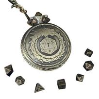 Mini DND kauliukų rinkinys Dragon Graviruotas kišeninis laikrodžio korpuso dėklas su 7 C