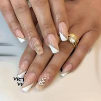 24pcs Press On Nails hot girl style long ballet nails Santa gift wear nails water drop glitter fake nails finished product brown