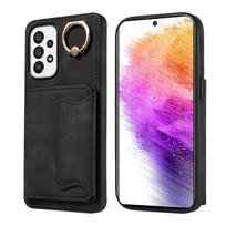 For Samsung Galaxy A73 5G Ring Bracket Card Holder Slots Cover Phone Case Samsung Galaxy A73 5G juoda
