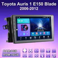 2 DIN Android automobilio radijas, skirtas Toyota Auris 1 E150 Blade 2006-2012 Multimedijos grotuvo galvos blokas Stereo GPS navigacija WIFI 1+16GB 1+16GB