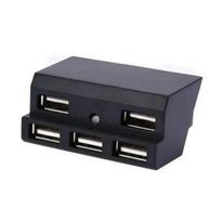 „Sony PS5 PS4 Pro Console“, 5 prievadų išplėtimo USB šakotuvo adapterio didelės spartos skirstytuvas 5.5*5*3.9cm juoda
