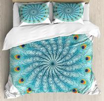 Bohemiškas 2/3 dalių Boho Mandala patalynės komplektas Viengulio Karalienės Karališko dydžio antklodė Antklodės užvalkalas ir pagalvės užvalkalas Minkštūs patalai 70x133cm 2pcs
