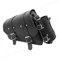 Motociklų PU odos šoninės balno krepšiai K+D Tinka Harley Sportster XL 883 1200 Chopper Cruiser Cafe Racer Softail Bobber