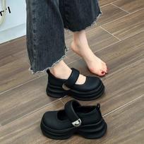 Fashion Women Thick Platform Mary Janes 2024 New Platform Pumps Lolita Shoes Party Pumps Autumn Sandals Fashion Oxford Chunky Sandals 35 juoda