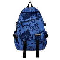Student School Bag Men's Large Capacity Camouflage Print Backpack Women's Graffiti Printing Backpack