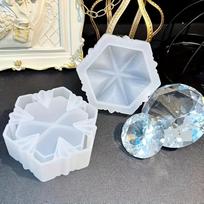 1 rinkinys „Snowflake Design“ dervos formų papuošalų dėžutė su dangteliu – silikoninė epoksidinė liejimo forma, skirta „pasidaryk pats“ amatams, smulkmenų tvarkytuvė ir papuošalų vitrinos 1set