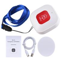 „WiFi“ pagalbos skambučio mygtukas Mini nešiojamasis pagalbos mygtukas Įkraunamas belaidis „Wi-Fi“ gaviklio slaugytojas 1pcs