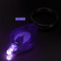 10*Mini Nešiojamas Raktų pakabuko žibintuvėlis Raktų pakabuko šviesa Žibintuvėlis UV patikrai 10 pcs violetinė