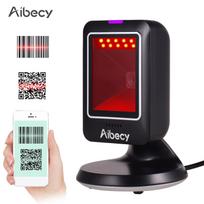 Aibecy 1D 2D QR brūkšninių kodų skaitytuvas USB skaitytuvo stalas, laisvai naudojamas prekybos centrui juoda