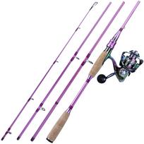 „Sougayilang“ 2,1 M meškerės ir ritės masalų arba spiningų kombinacijos Aukštos kokybės meškerės kotelis ir greitaeigis žvejybos ratas Spinning Rod&Reel