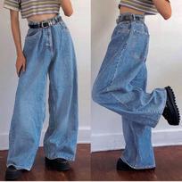2021 Border Wide Leg Pants For Classic High-Waisted Jeans And Loudspeaker Pants S šviesiai mėlyna spalva