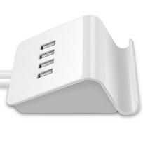 VAORLO USB2.0 Mini HUB 4 prievadų adapterio telefono laikiklio palaikymas įkrovimo OTG duomenų perdavimas kompiuterio nešiojamojo kompiuterio stalo priedai balta