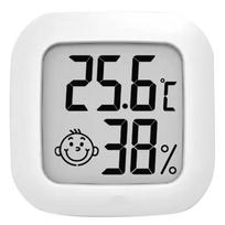 Skaitmeninis higrometrinis termometras patalpų drėgmės matuoklis Mini kambario termometras su drėgmės ir temperatūros monitoriumi, tikslus drėgmės matuoklis balta