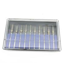 10pcs/kit Dental Universal Sintered Diamond Polisher Kits Burs Grinder for Polishing Trimming Drill 2.35mm gray