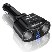 2 lizdai Automobilinis Bluetooth įkroviklis Adapteris Dviejų USB prievadų Automobilinis įkroviklis Laisvų rankų įranga FM siųstuvas automobilinis rinkinys MP3 grotuvas