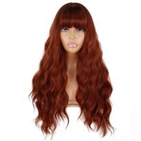 MERISIHAIR Water Wave ilgi perukai su kirpčiukais moterims Juoda ruda violetinė rožinė mėlyna sintetinio pluošto ilgas banguotas perukas 26inches