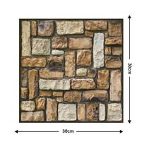 3D Stere Akmens plyta Lipnios plytelės sienos lipdukas Namų dekoras PVC lipdukas Virtuvės spintelės Vonios kambario tapetai Neperšlampami tapetai 30*30CM