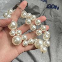 Perlų vynuogių styginių vėrinys moterims prancūzų retro Bohemijos perlų susiuvimo raktikauliai grandinėlė High Luxury Ins papuošalai
