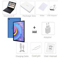 BDF 10.1 colio P30 Android 13 planšetė 8GB RAM 256GB ROM 4G tinklas 8000mAh baterija Standard add keyboard mėlyna