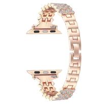 Metalinė+Deimantinė Apyrankė Apple Watch ultra 49mm apyrankei 8 7 45mm 41mm Nauja Gipsofilų Nuimama Apyrankė iWatch SE 6543 44 40mm 42 38mm for 38mm 40mm 41mm rožinio aukso spalvos