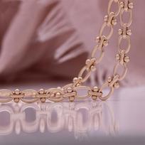 Fashion O Style grandinės apyrankės karoliai rožinės aukso spalvos išsaugojimas galvanizuoto vario grandinės apyrankės karoliai grandinės draugams dovanos 55cm rožinio aukso spalvos