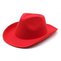 Vilnonė vilnonė kepurė Vakarų kaubojų kepurė Knight Hat M（56-58cm） raudona
