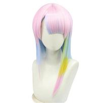 45CM Anime Perukai Lucy Cosplay Perukas Cyberpunk Edgerunners Cosplay Mišrių Spalvų Perukas Cosplay Anime Cosplay Perukas Sintetinis Atsparus Karščiui 45cm kupranugaris